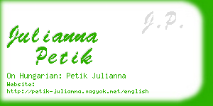 julianna petik business card